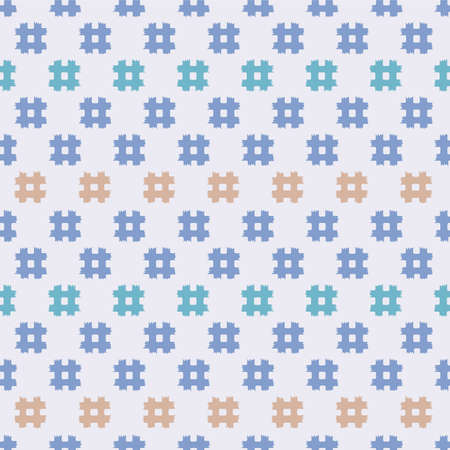 Japanese Pastel Cross Shape Square Vector Seamless Patternのイラスト素材