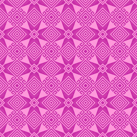 Japanese Tribal Geometric Star Vector Seamless Patternのイラスト素材