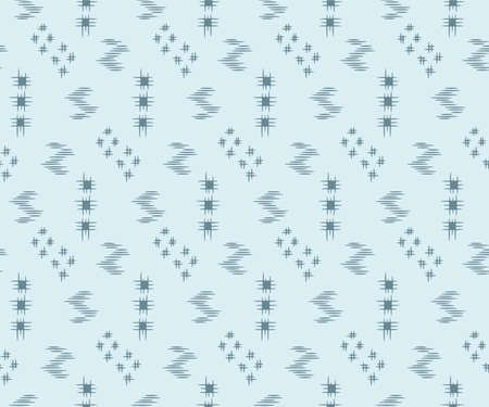 Japanese Tribal Cross Shape Star Vector Seamless Patternのイラスト素材