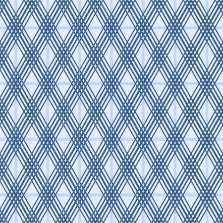 Japanese Diamond Line Plaid Vector Seamless Patternのイラスト素材
