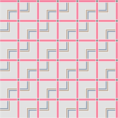 Japanese Zigzag Weave Line Vector Seamless Pattern