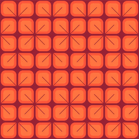 Japanese Geometric Leaf Square Vector Seamless Patternのイラスト素材