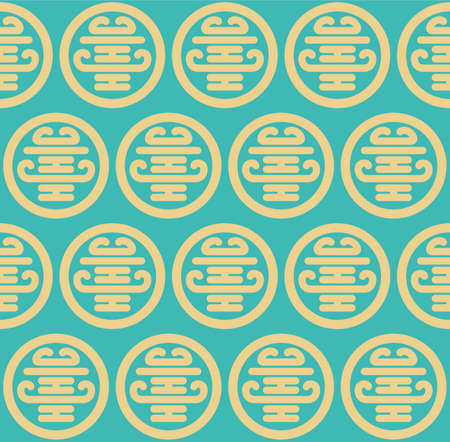 Japanese Circle Crest Motif Vector Seamless Pattern