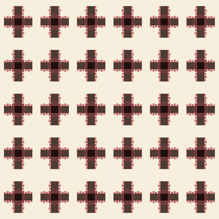 Japanese Cross Shape Motif Vector Seamless Patternのイラスト素材