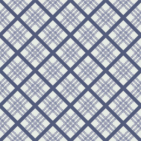 Japanese Diamond Rectangle Chain Vector Seamless Patternのイラスト素材