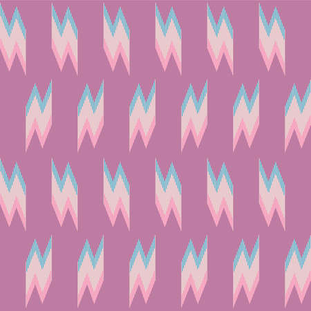 Japanese Sweet Zigzag Line Motif Vector Seamless Pattern