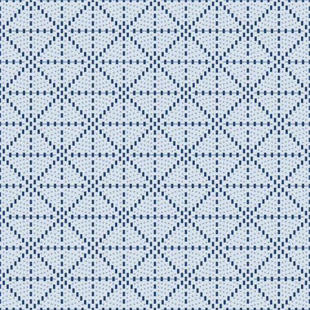 Japanese Square Diamond Dot Vector Seamless Pattern