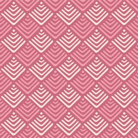 Japanese Tribal Square Line Vector Seamless Pattern