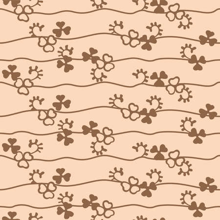 Japanese Vine Stripe Vector Seamless Patternのイラスト素材