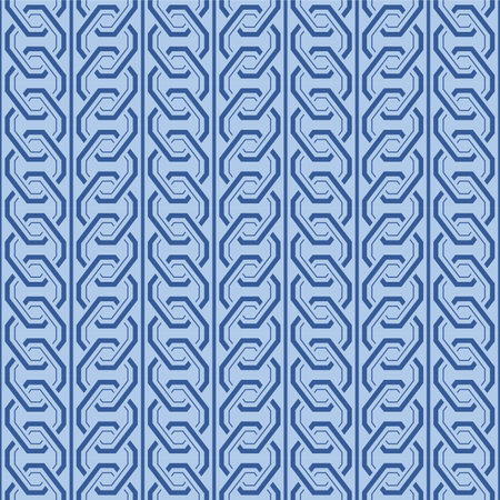 Japanese Octagon Chain Motif Vector Seamless Pattern