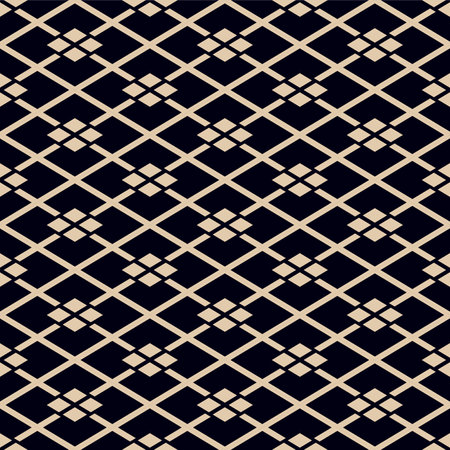 Japanese Flower Diamond Vector Seamless Patternのイラスト素材