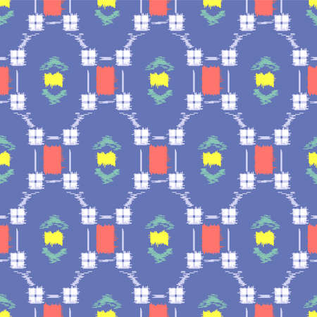 Japanese Embroidery Octagon Motif Vector Seamless Patternのイラスト素材