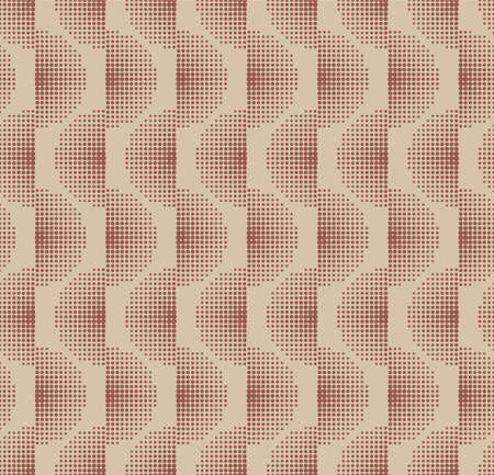 Japanese Zigzag Dot Circle Vector Seamless Patternのイラスト素材