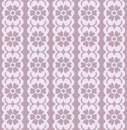 Japanese Round Flower Stripe Vector Seamless Patternのイラスト素材