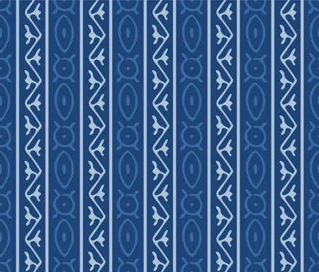 Japanese Tribal Stripe Vector Seamless Patternのイラスト素材