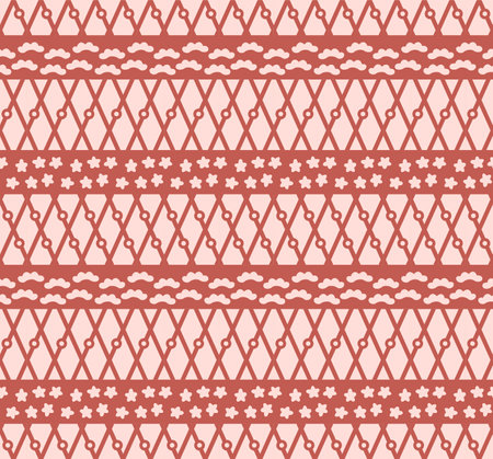 Japanese Stripe Diamond Vector Seamless Patternのイラスト素材
