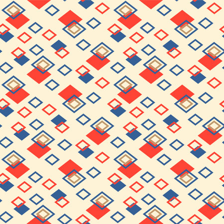 Japanese Overlap Diamond Vector Seamless Patternのイラスト素材