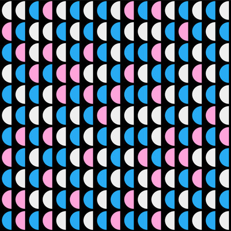 Japanese Colorful Round Wave Stripe Vector Seamless Patternのイラスト素材