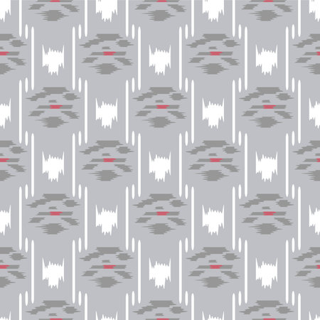 Japanese Embroidery Tribal Motif Vector Seamless Patternのイラスト素材