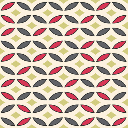 Japanese Diamond Petal Vector Seamless Patternのイラスト素材