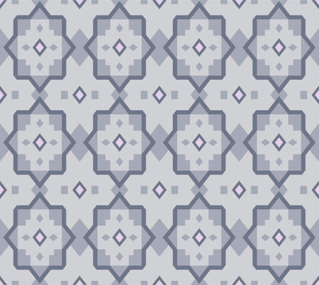 Japanese Cross Shape Diamond Vector Seamless Patternのイラスト素材