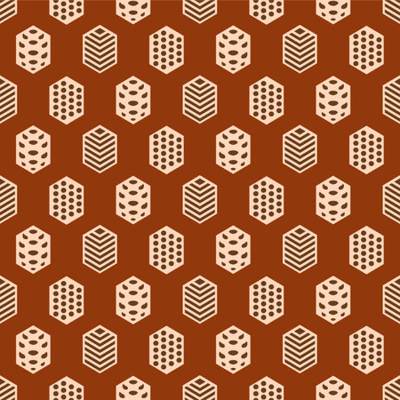 Japanese Hexagon Motif Vector Seamless Patternのイラスト素材