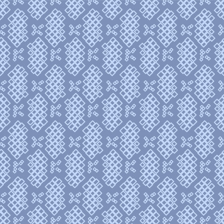 Japanese Embroidery Hexagon Mosaic Vector Seamless Patternのイラスト素材