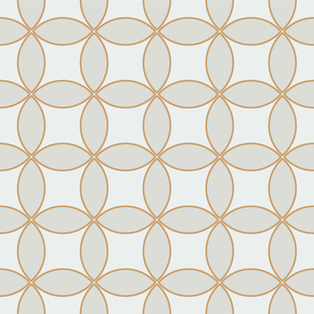 Japanese Cross Petal Vector Seamless Patternのイラスト素材