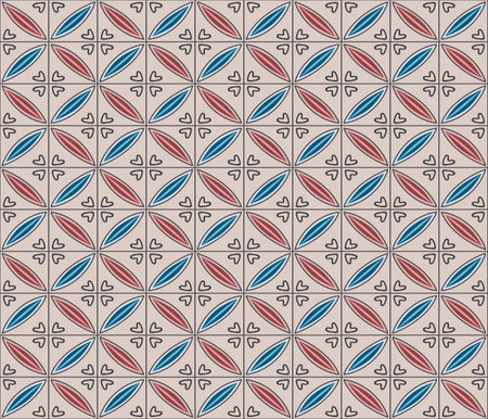 Japanese Petal Diamond Vector Seamless Patternのイラスト素材