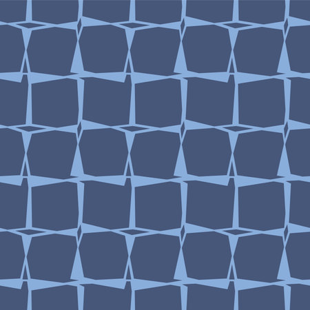 Japanese Square Net Vector Seamless Patternのイラスト素材