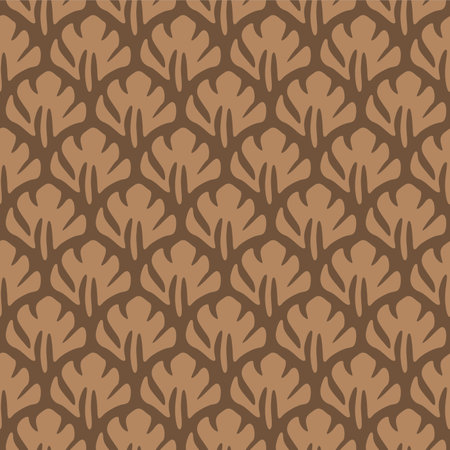 Japanese Leaf Wave Vector Seamless Pattern