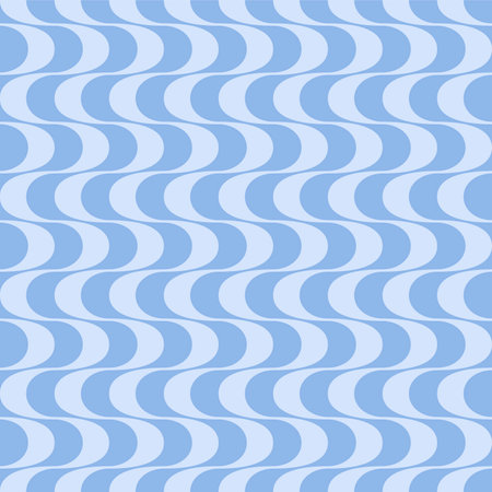 Japanese Zigzag Curl Wave Vector Seamless Patternのイラスト素材
