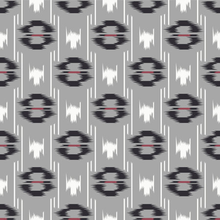 Japanese Embroidery Stripe Motif Vector Seamless Patternのイラスト素材