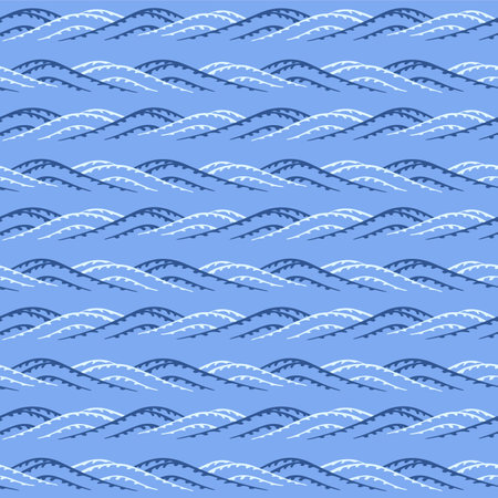 Japanese Zigzag Tidal Wave Vector Seamless Patternのイラスト素材