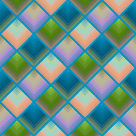 Japanese Colorful Line Diamond Vector Seamless Pattern