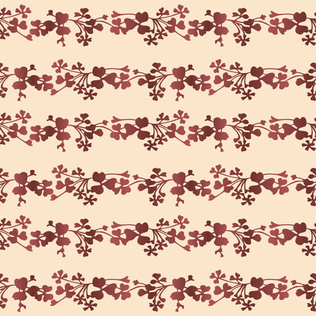 Japanese Ginkgo Leaf Branch Vector Seamless Patternのイラスト素材