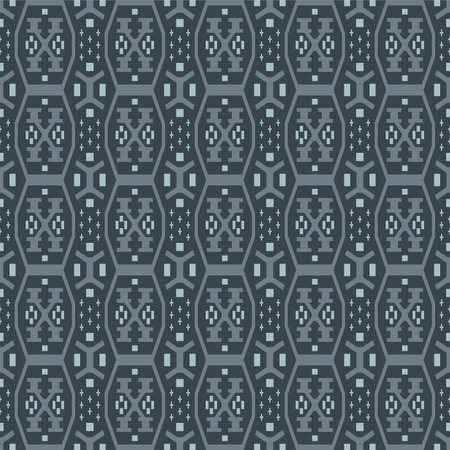 Japanese Octagon Mosaic Vector Seamless Patternのイラスト素材