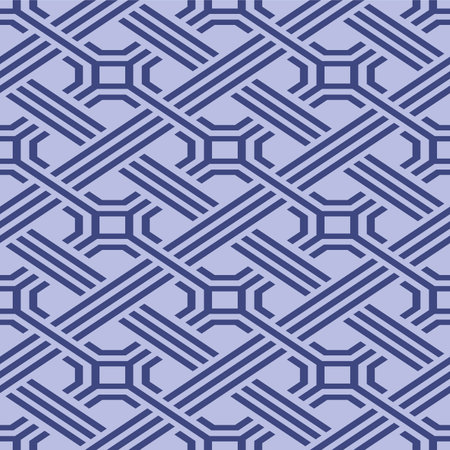 Japanese Diamond Maze Net Vector Seamless Patternのイラスト素材