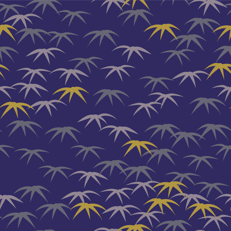 Japanese Bamboo Leaf Vector Seamless Patternのイラスト素材