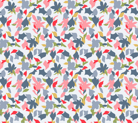 Japanese Colorful Leaf Fall Vector Seamless Patternのイラスト素材