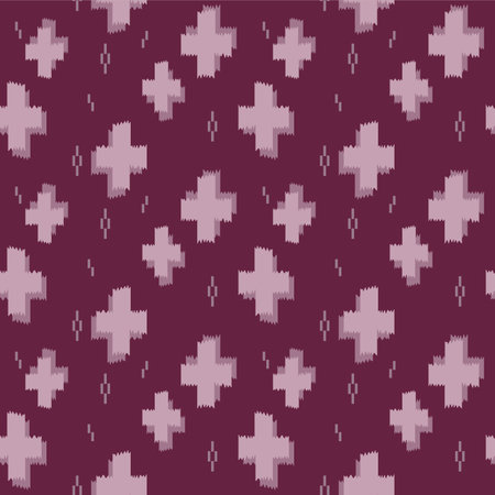 Japanese Cross Shape Motif Vector Seamless Patternのイラスト素材
