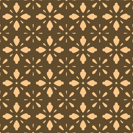Japanese Star Flower Mosaic Vector Seamless Patternのイラスト素材