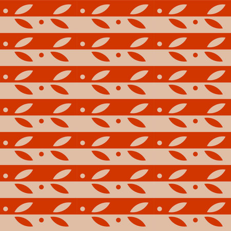 Japanese Leaf Stripe Vector Seamless Patternのイラスト素材