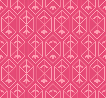 Japanese Diamond Flower Vector Seamless Patternのイラスト素材