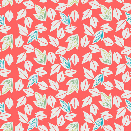 Japanese Leaf Fall Vector Seamless Patternのイラスト素材