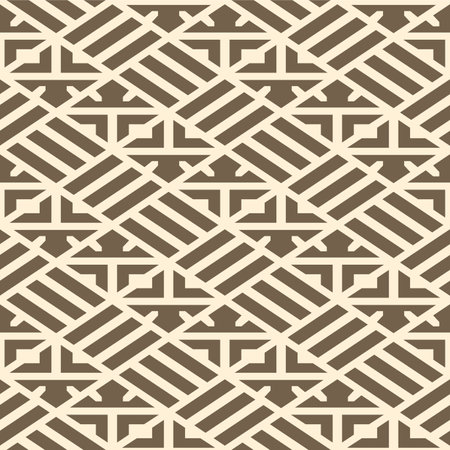 Japanese Geometric Diamond Motif Vector Seamless Patternのイラスト素材