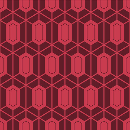 Japanese Hexagon Net Vector Seamless Patternのイラスト素材