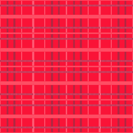 Japanese Red Plaid Vector Seamless Patternのイラスト素材
