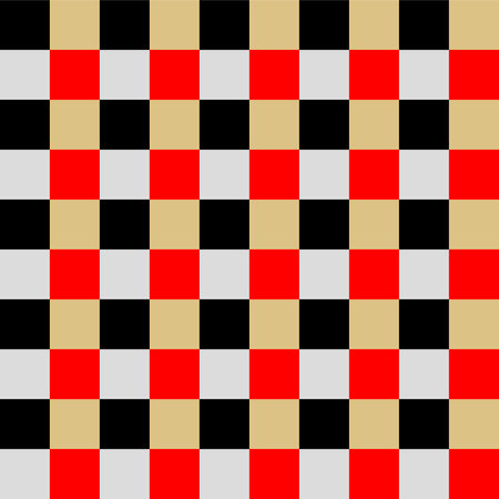 Japanese Red Checkered Vector Seamless Patternのイラスト素材