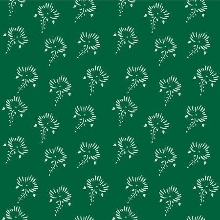 Japanese Fan Flower Motif Vector Seamless Patternのイラスト素材